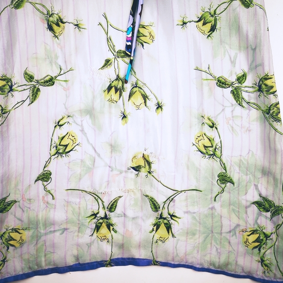 Planet blue Claudette Silk Midi Dress Waterprint Art to wear - Picture 5 of 11